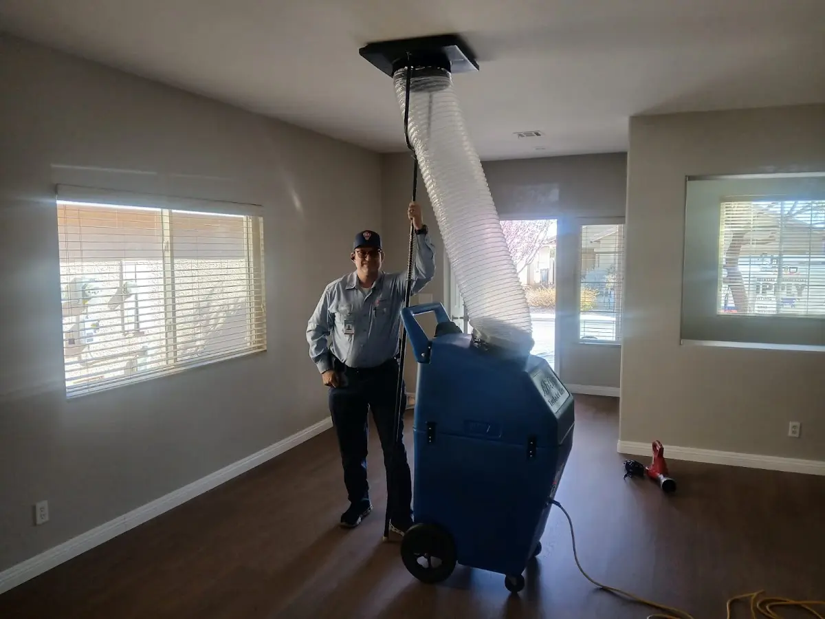 Professional Dryer Vent Cleaning work inside a Eastvale home